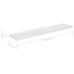 Estante flotante de pared blanco brillante MDF 120x23,5x3,8 cm