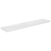 vidaXL Estante flotante pared 2 uds MDF blanco brillo 120x23,5x3,8 cm