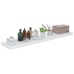 vidaXL Estante flotante pared 2 uds MDF blanco brillo 120x23,5x3,8 cm