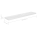 vidaXL Estante flotante pared 2 uds MDF blanco brillo 120x23,5x3,8 cm