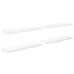 vidaXL Estante flotante pared 4 uds MDF blanco brillo 120x23,5x3,8 cm