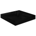 Estante flotante de pared negro brillante MDF 23x23,5x3,8 cm