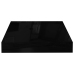 Estante flotante de pared negro brillante MDF 23x23,5x3,8 cm