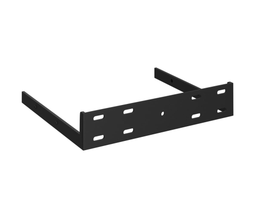 Estante flotante de pared negro brillante MDF 23x23,5x3,8 cm