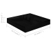 Estante flotante de pared negro brillante MDF 23x23,5x3,8 cm