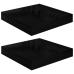 Estante flotante de pared 2 uds MDF negro brillo 23x23,5x3,8cm