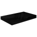 Estante flotante de pared negro brillante MDF 40x23x3,8 cm