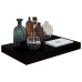 Estante flotante de pared negro brillante MDF 40x23x3,8 cm