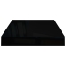 Estante flotante de pared negro brillante MDF 40x23x3,8 cm