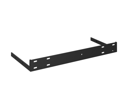 Estante flotante de pared negro brillante MDF 40x23x3,8 cm