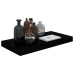 Estante flotante de pared negro brillante MDF 50x23x3,8 cm