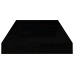 Estante flotante de pared negro brillante MDF 50x23x3,8 cm