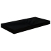 Estante flotante de pared 4 uds MDF negro brillo 50x23x3,8 cm