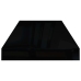 Estante flotante de pared MDF negro brillante 60x23,5x3,8 cm