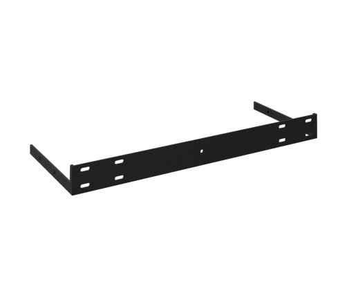 Estante flotante de pared MDF negro brillante 60x23,5x3,8 cm