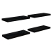 vidaXL Estante flotante de pared 4 uds MDF negro brillo 60x23,5x3,8 cm