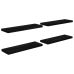 Estantes flotantes pared 4 uds negro brillo MDF 80x23,5x3,8 cm