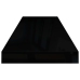 Estantes flotantes pared 4 uds negro brillo MDF 80x23,5x3,8 cm