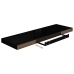 Estantes flotantes pared 4 uds negro brillo MDF 80x23,5x3,8 cm