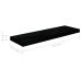 Estantes flotantes pared 4 uds negro brillo MDF 80x23,5x3,8 cm