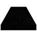 Estantes flotantes pared 2 uds MDF negro brillo 90x23,5x3,8 cm