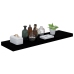 Estantes flotantes pared 2 uds MDF negro brillo 90x23,5x3,8 cm