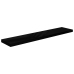 Estante flotante de pared MDF negro brillante 120x23,5x3,8 cm