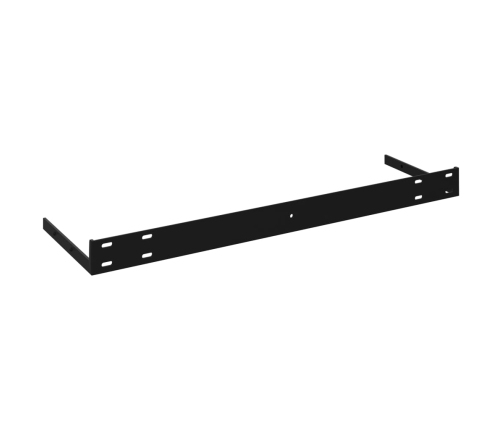 Estante flotante de pared MDF negro brillante 120x23,5x3,8 cm