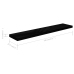 vidaXL Estantes flotantes pared 2 uds MDF negro brillo 120x23,5x3,8 cm