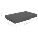 vidaXL Estantes flotantes de pared 2 uds MDF gris brillo 40x23x3,8 cm