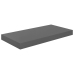 Estante flotante de pared MDF gris brillo 50x23x3,8 cm