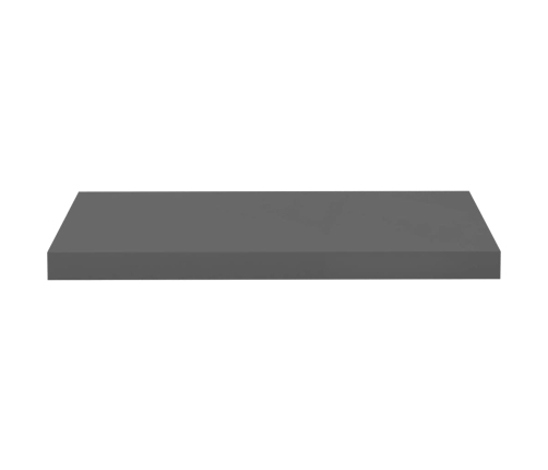 vidaXL Estante flotante de pared MDF gris brillo 60x23,5x3,8 cm