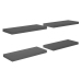 Estantes flotante de pared 4 uds MDF gris brillo 60x23,5x3,8 cm