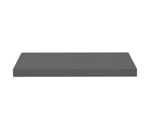 vidaXL Estantes flotante de pared 4 uds MDF gris brillo 60x23,5x3,8 cm