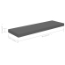 Estante flotante de pared 2 uds MDF gris brillo 80x23,5x3,8 cm