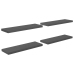 vidaXL Estante flotante de pared 4 uds MDF gris brillo 80x23,5x3,8 cm