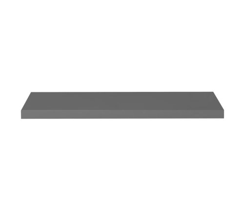 Estante flotante de pared gris con brillo MDF 90x23,5x3,8 cm