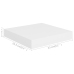 vidaXL Estante flotante de pared MDF blanco 23x23,5x3,8 cm