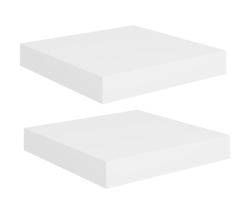 vidaXL Estante flotante pared 2 uds blanco y roble MDF 90x23,5x3,8 cm