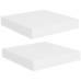 vidaXL Estante flotante pared 2 uds blanco y roble MDF 90x23,5x3,8 cm