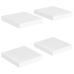 Estantes flotantes de pared 4 uds MDF blanco 23x23,5x3,8 cm