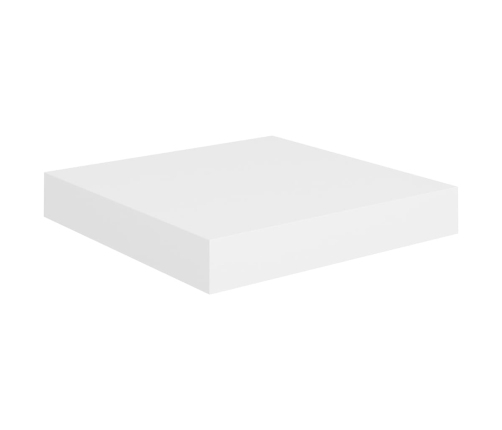 Estantes flotantes de pared 4 uds MDF blanco 23x23,5x3,8 cm