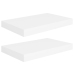 Estantes flotantes de pared 2 uds MDF blanco 40x23x3,8 cm