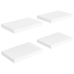 Estantes flotantes de pared 4 uds MDF blanco 40x23x3,8 cm