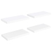 Estantes flotantes de pared 4 uds blanco MDF 50x23x3,8 cm