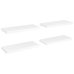 Estante flotante de pared 4 uds MDF blanco 60x23,5x3,8 cm