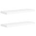 Estantes flotantes de pared 2 uds MDF blanco 80x23,5x3,8 cm