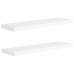 Estantes flotantes pared 2 uds MDF blanco 90x23,5x3,8 cm