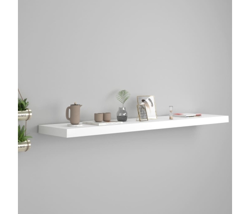 vidaXL Estante flotante de pared MDF blanco 120x23,5x3,8 cm