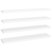 vidaXL Estante flotante de pared 4 uds MDF blanco 120x23,5x3,8 cm